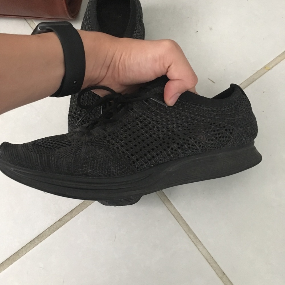 Nike Triple Black Flyknit Racers